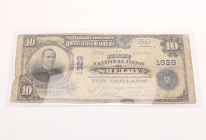 $10 Shelby, OH National Bank Note