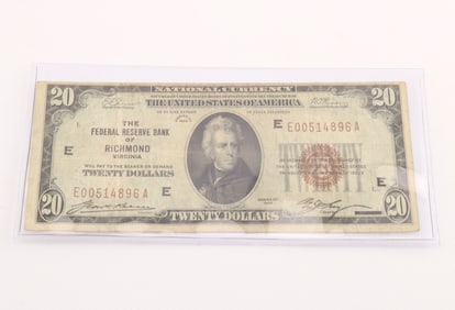 $20 Federal Resevere Bank of Richmond Note