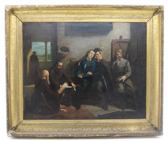 Franz Von Defregger (Germany/Austria, 1835-1921) Large Oil On Canvas Genre Painting