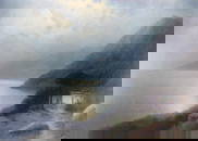 Grigorij Kapustin (Russian 1865-1925) Oil On Canvas Coastal Landscape Painting