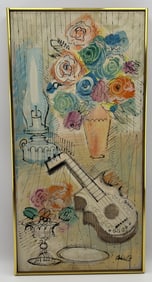 Charles Cobelle (CT/France, 1902-1998) Acrylic Still Life Painting