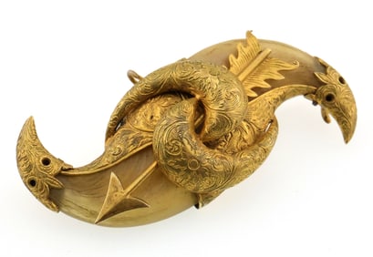 14k Gold Vintage Ornate Design Claw Pin/Pendant 13.4g Total Weight