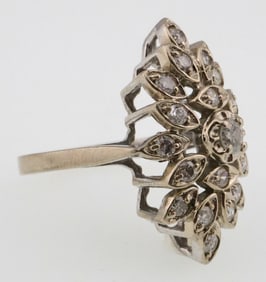 14k Gold 1.0 ct Diamond Cocktail Ring 7.7g