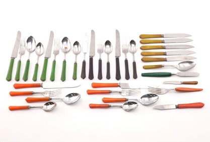 Vintage Multi Colored Bakelite/Catalin Flatware