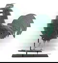 Large Antique American Folk Art 28.5-inch Hollow Bodied Copper Rooster Weathervane