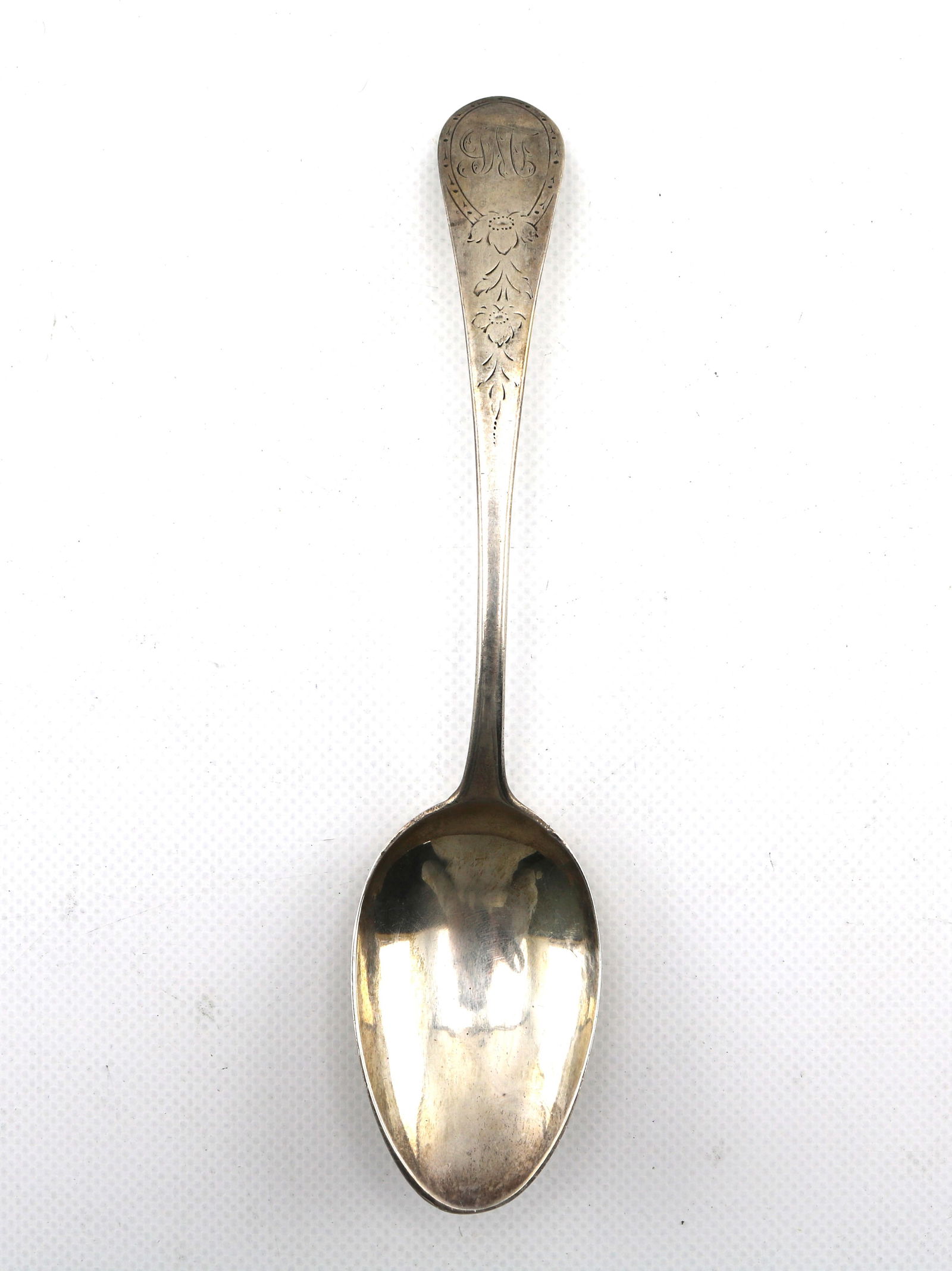 Paul Revere American Coin Silver Bright-Cut Serving Spoon (1 of 10)