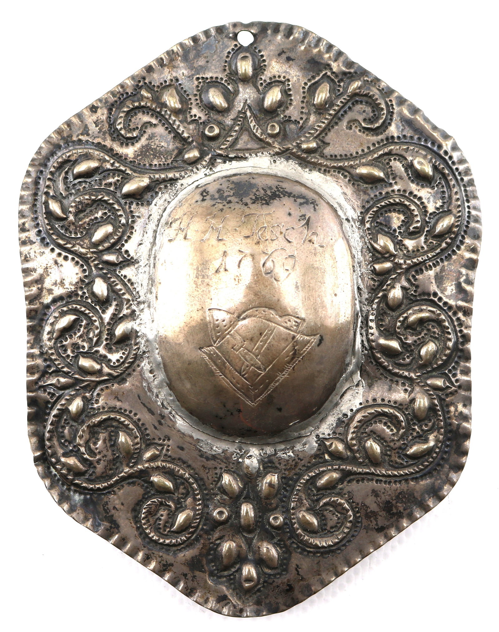 Continental Silver Masonic Jewel Inscribed and Dated 1769 (1 of 3)