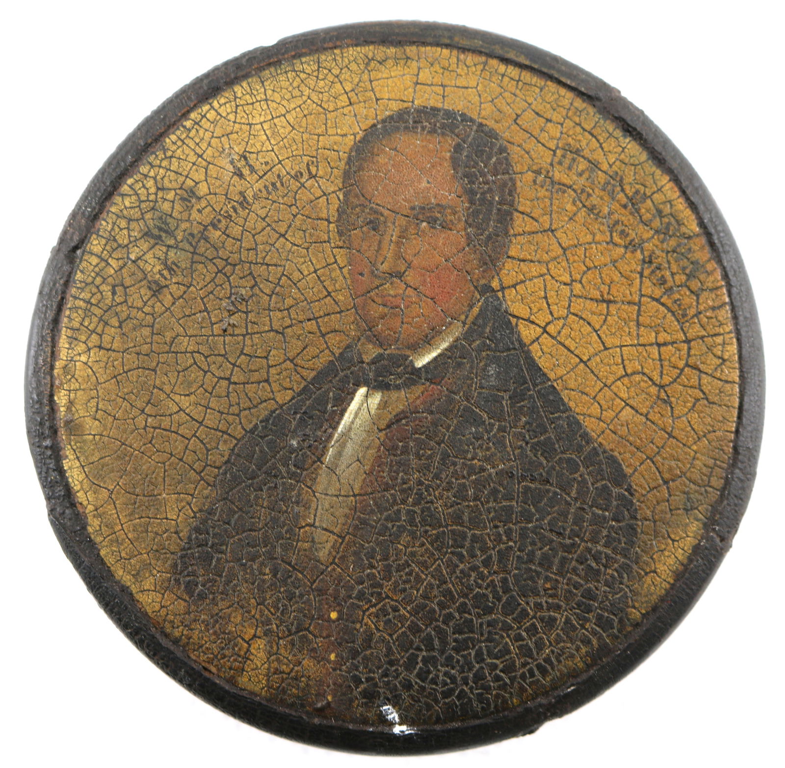 William Henry Harrison 1840 Presidential Campaign Paper Mache Snuff Box (1 of 5)