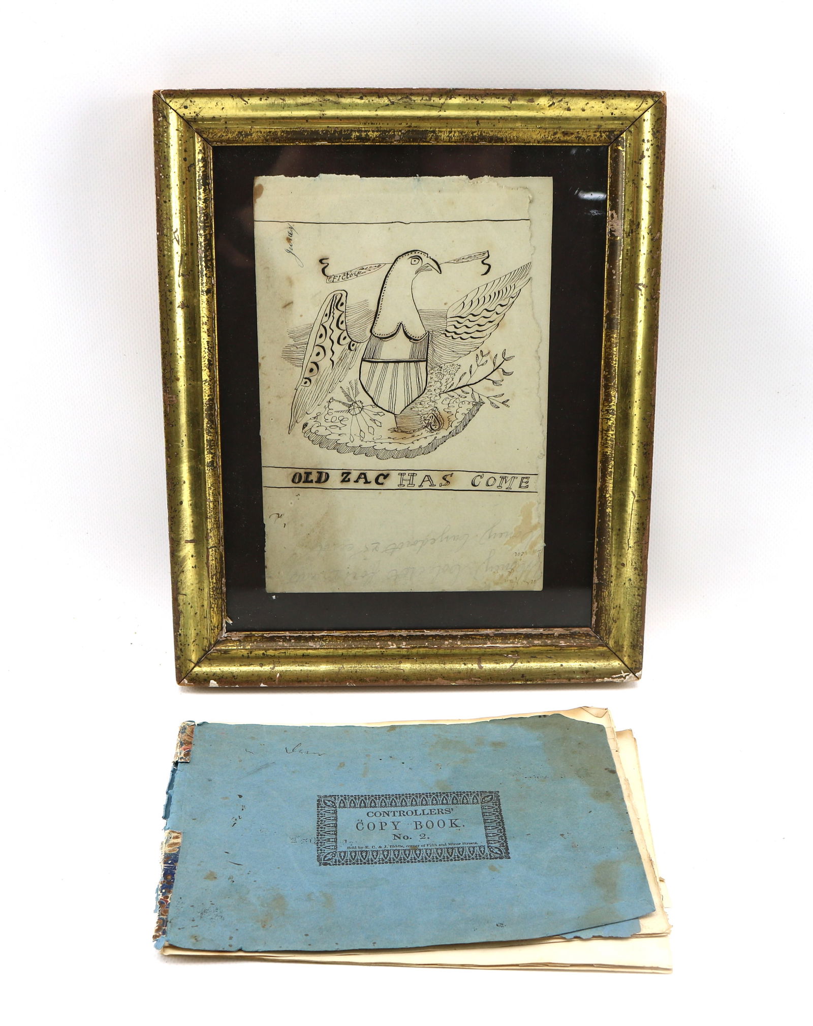 Carlisle, Pennsylvania Folk Art Calligraphy Copy Book with Zachary Taylor Eagle (1 of 12)