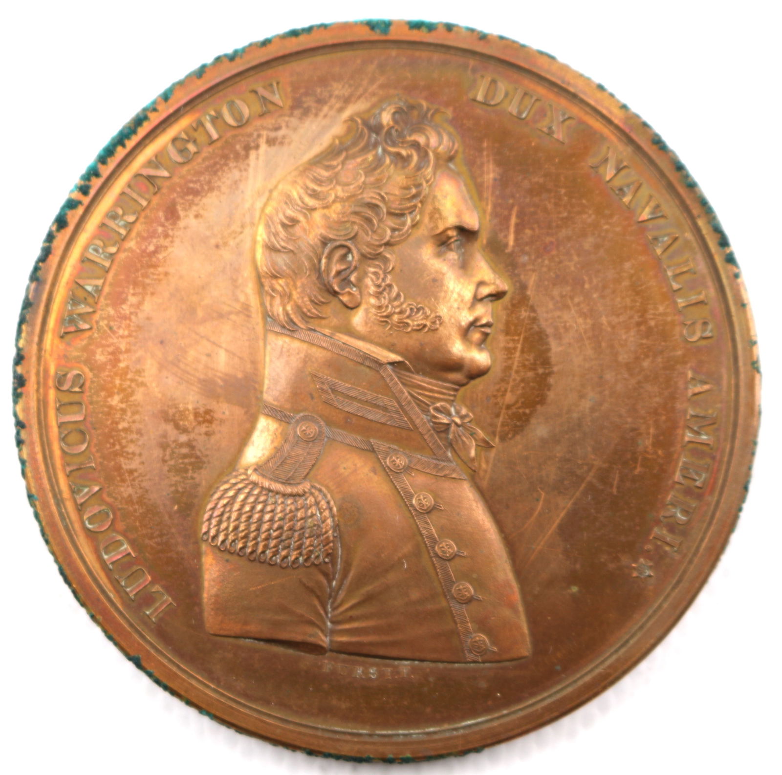 [WAR OF 1812] Captain Lewis Warrington Commemorative Bronze Medal (1 of 4)