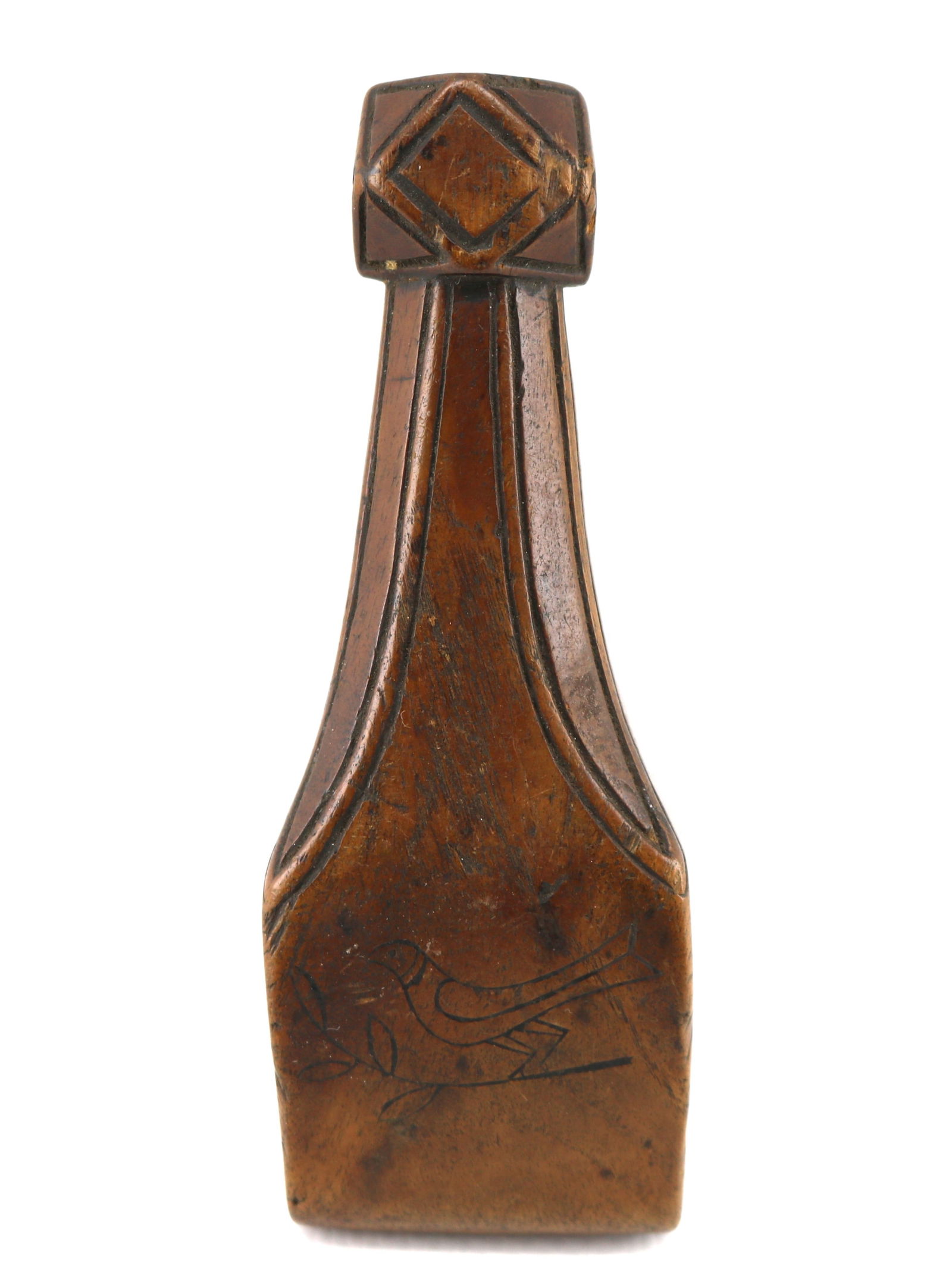 New England Sailor Made Carved Mahogany Sail Seam Rubber (1 of 5)