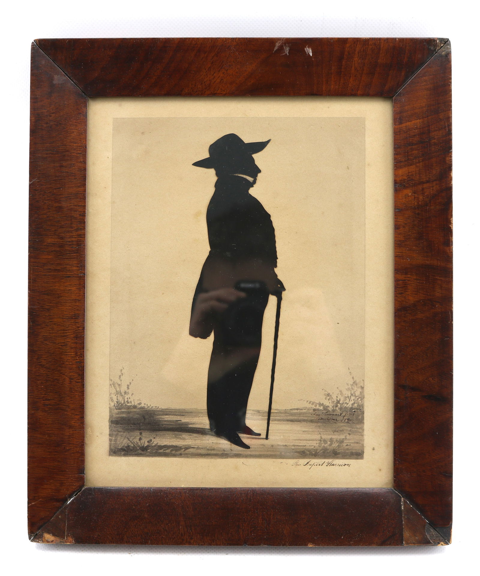 Auguste Edouart Silhouette Portrait of Rev. Rupert Harrison, dated 1840 (1 of 4)