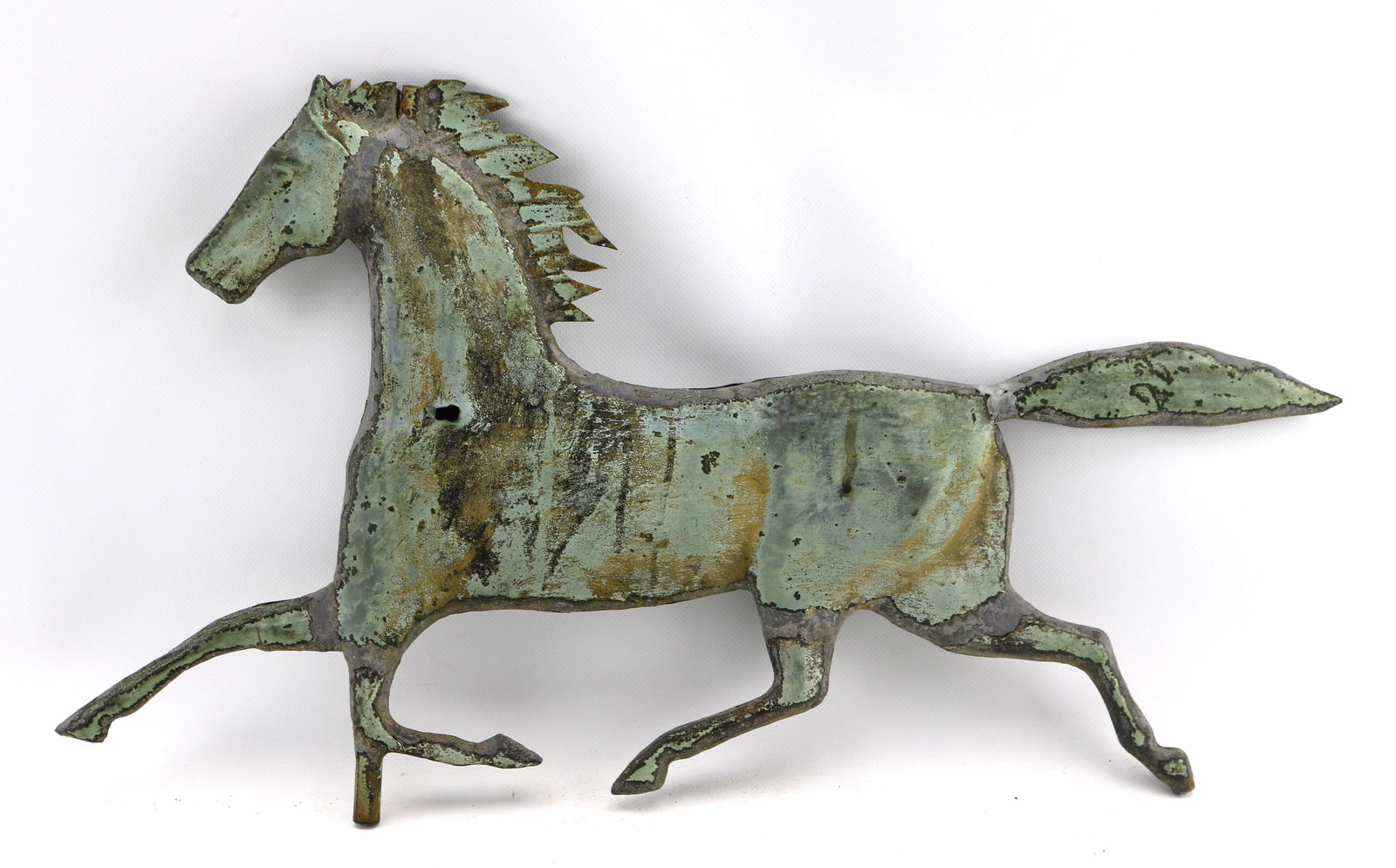 Antique American Hollow-Bodied Copper Trotting Horse Weathervane (1 of 8)