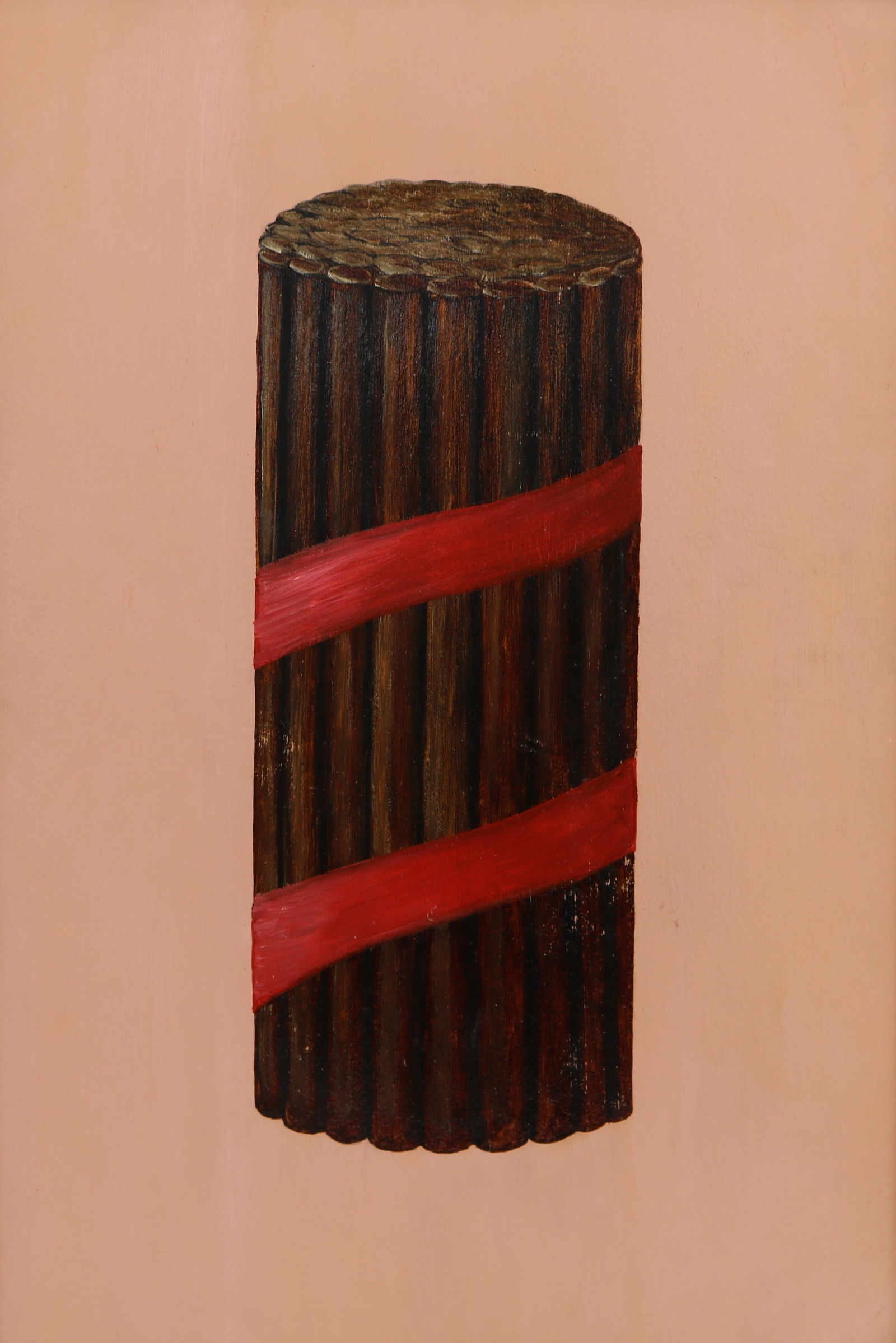 Mont Pleasant NY IOOF Outsider / Folk Art Fraternal Emblem Painting of Symbolic Twigs: Overall framed size 17 1/4 inches by 24 1/2 inches. Good condition with very minor wear. Modern frame.