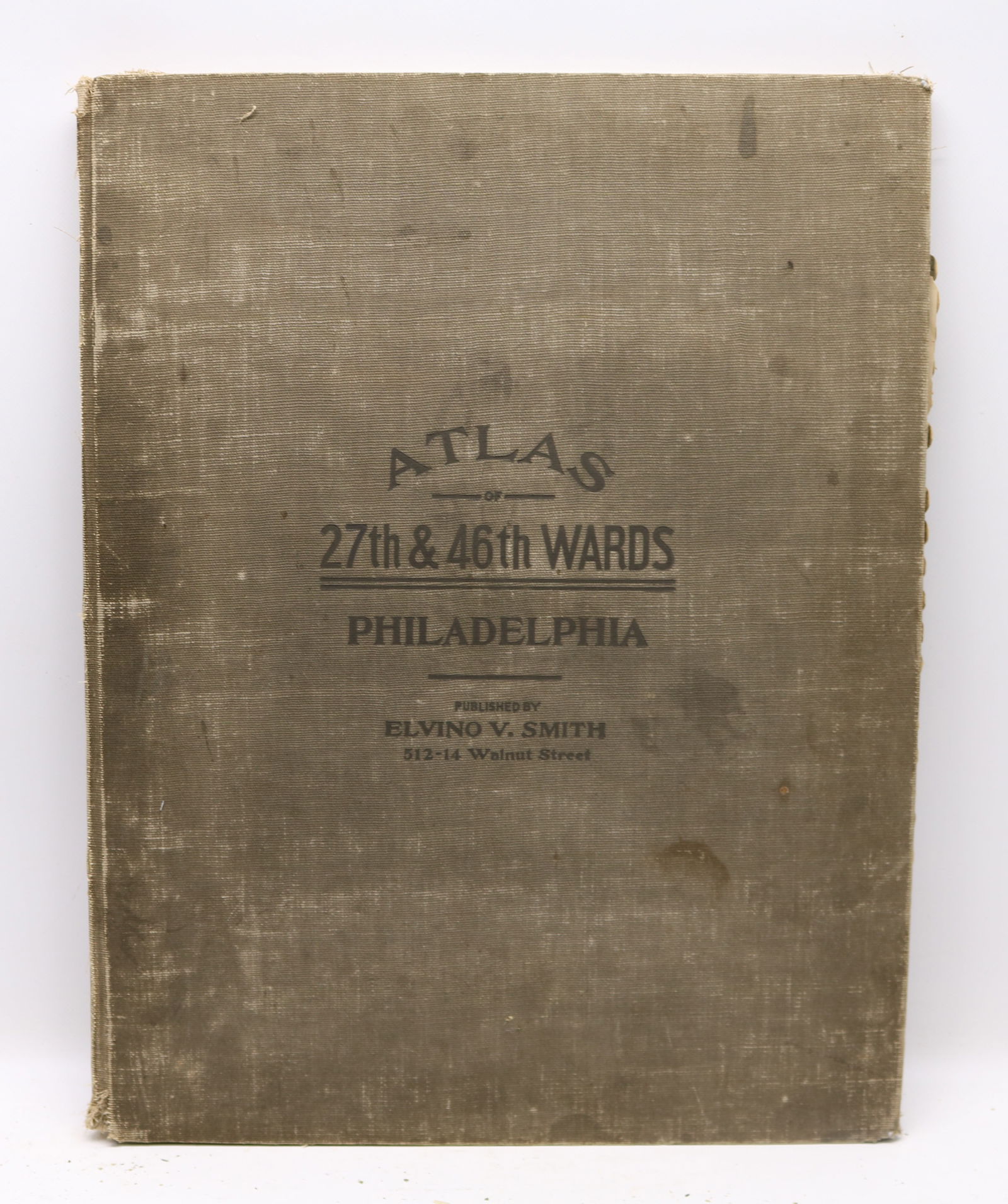 Philadelphia Atlas of the 27th & 46th Wards, Elvino Smith 1909: Condition good to fair.