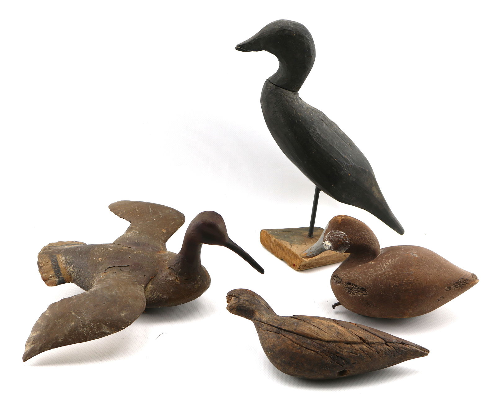 Group of Shorebird and Duck Decoys including North Carolina Ruddy Duck, etc. (1 of 13)
