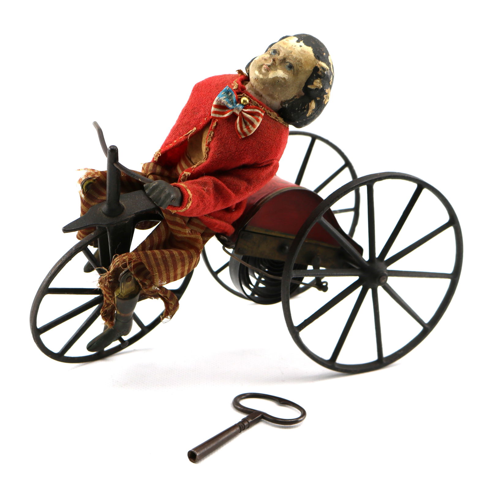 Stevens and Brown 1870 Patent Clockwork Velocipede Toy (1 of 6)