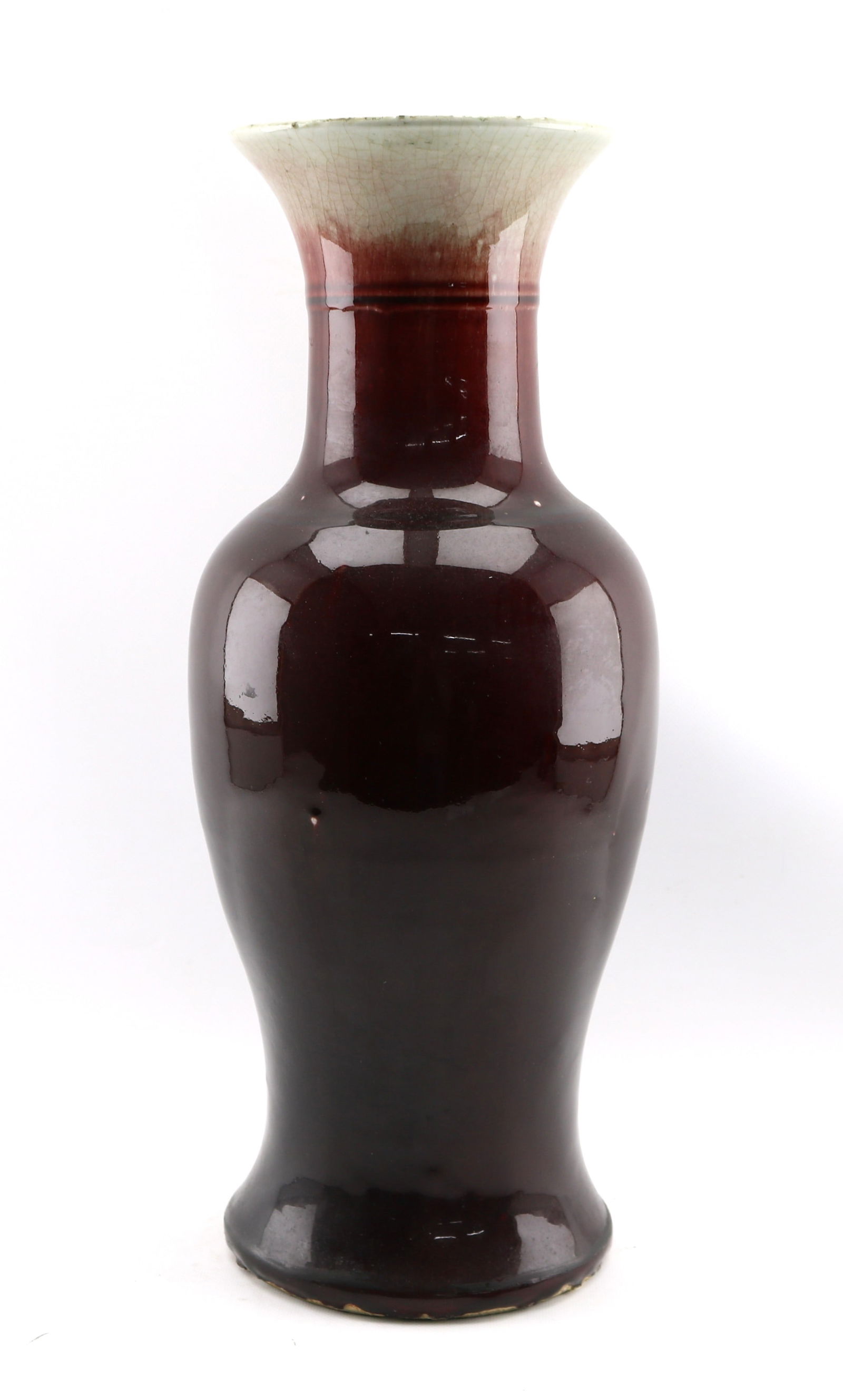 Chinese Sang De Boeuf Glazed Large Porcelain Baluster Vase, 19th century (1 of 8)