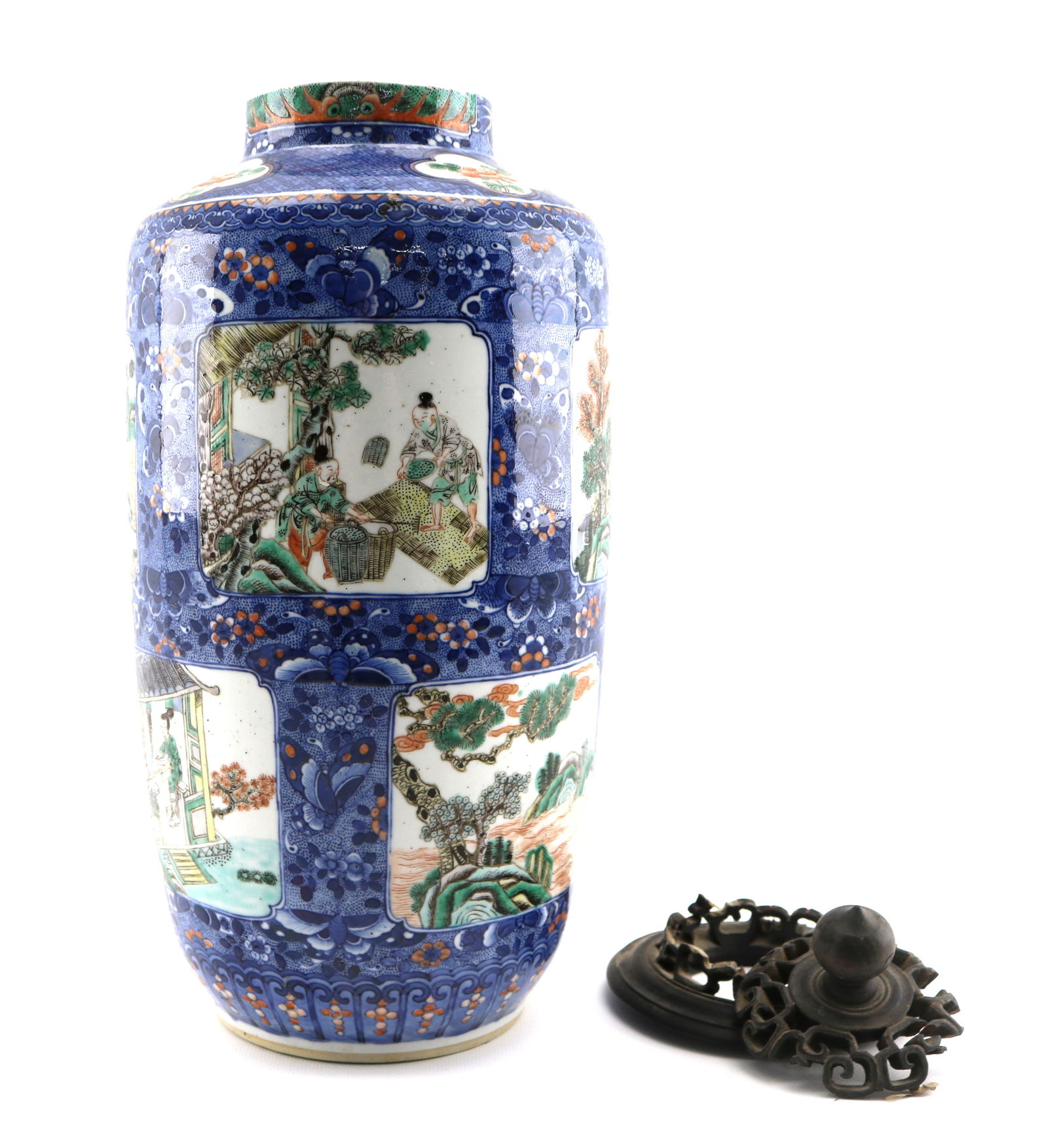 Chinese Kangxi Period Famille Verte Porcelain Vase, 18th century (1 of 13)