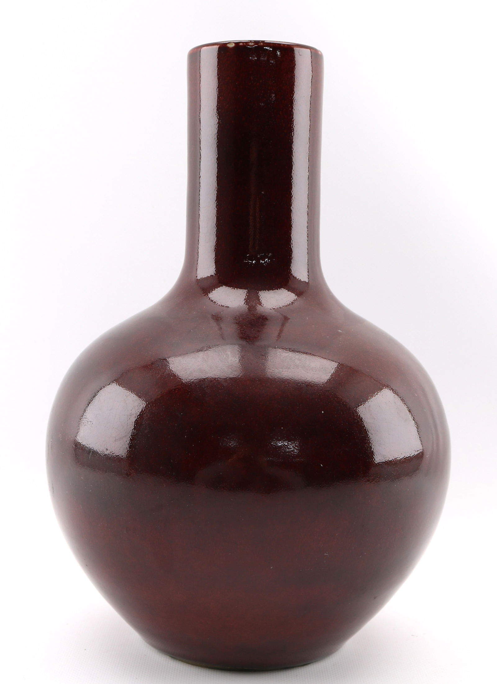 Chinese Sang De Boeuf Glazed Porcelain Bottle Vase, 19th century (1 of 8)