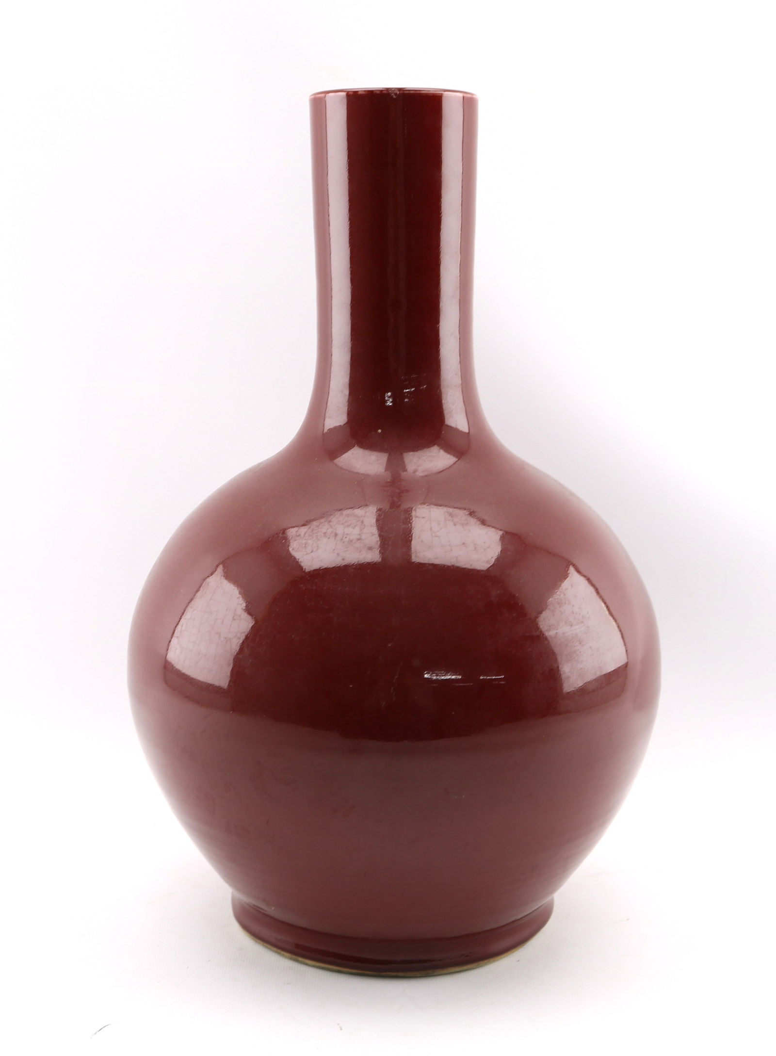 Chinese Sang De Boeuf Glazed Large Porcelain Bottle Vase (1 of 6)