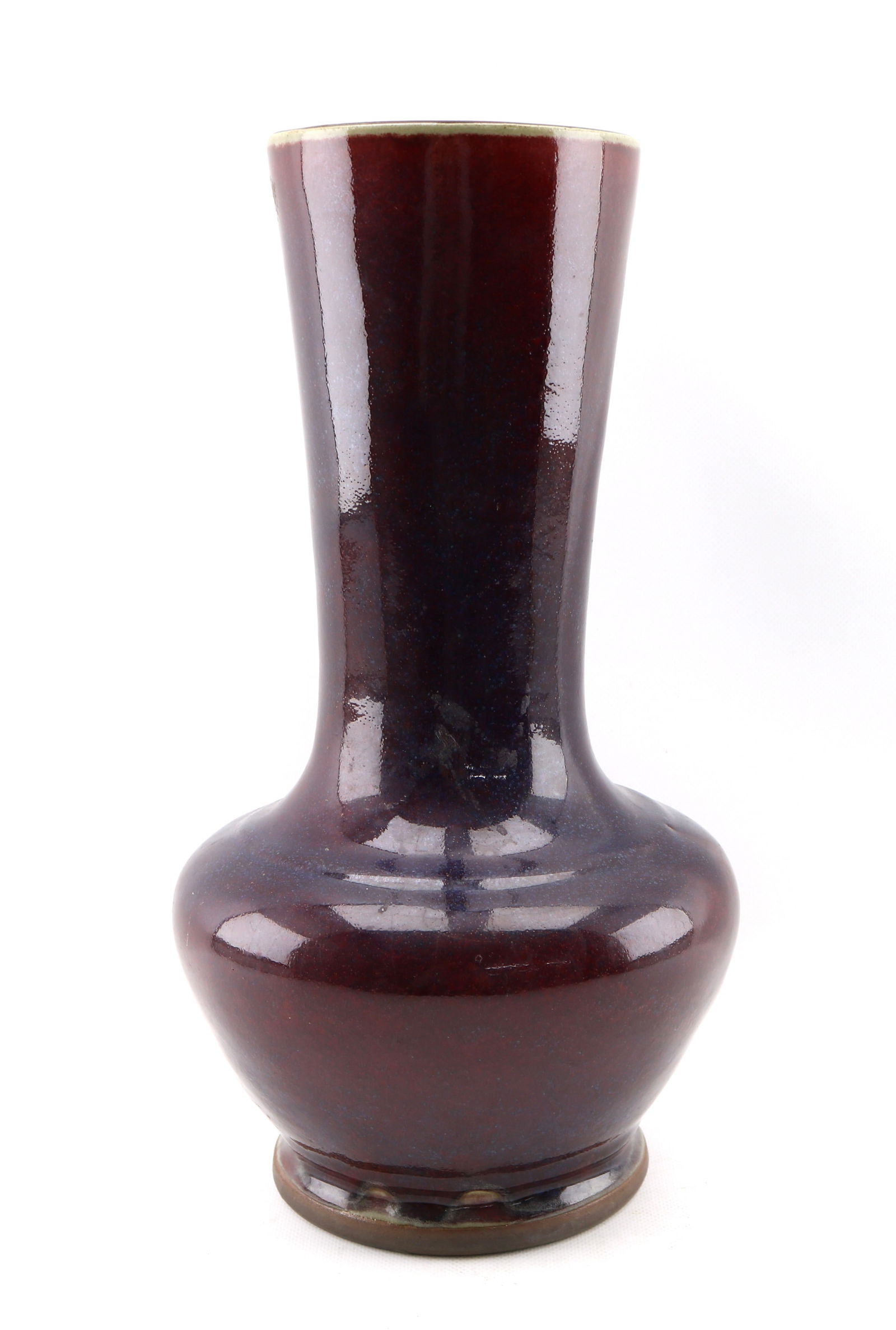 Chinese Jun-style Glazed Porcelain Flared Neck Vase (1 of 10)
