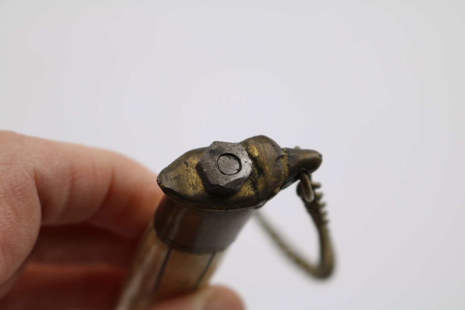 Antique Middle Eastern Bone Handled Dagger with Tooled Leather Sheath - 8