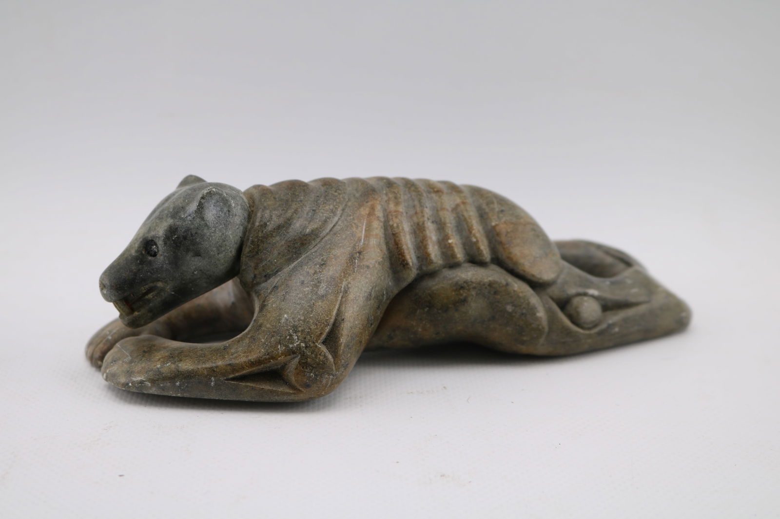 Abraham Anghik Ruben Bear Transformation Inuit Art Soapstone Sculpture (1 of 4)
