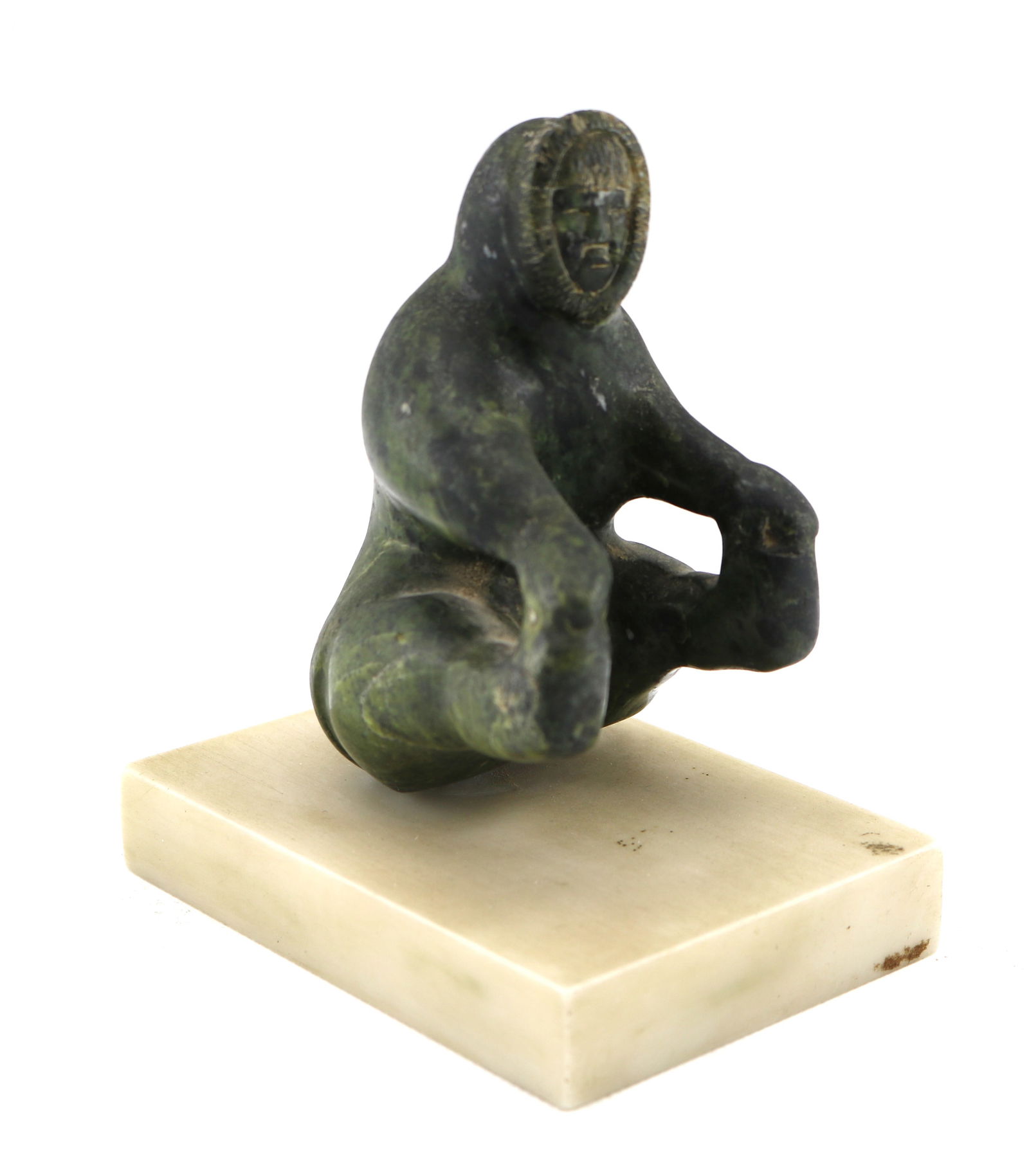Tommy Takpanie Sr. Eskimo Exercise Inuit Art Soapstone Sculpture (1 of 3)