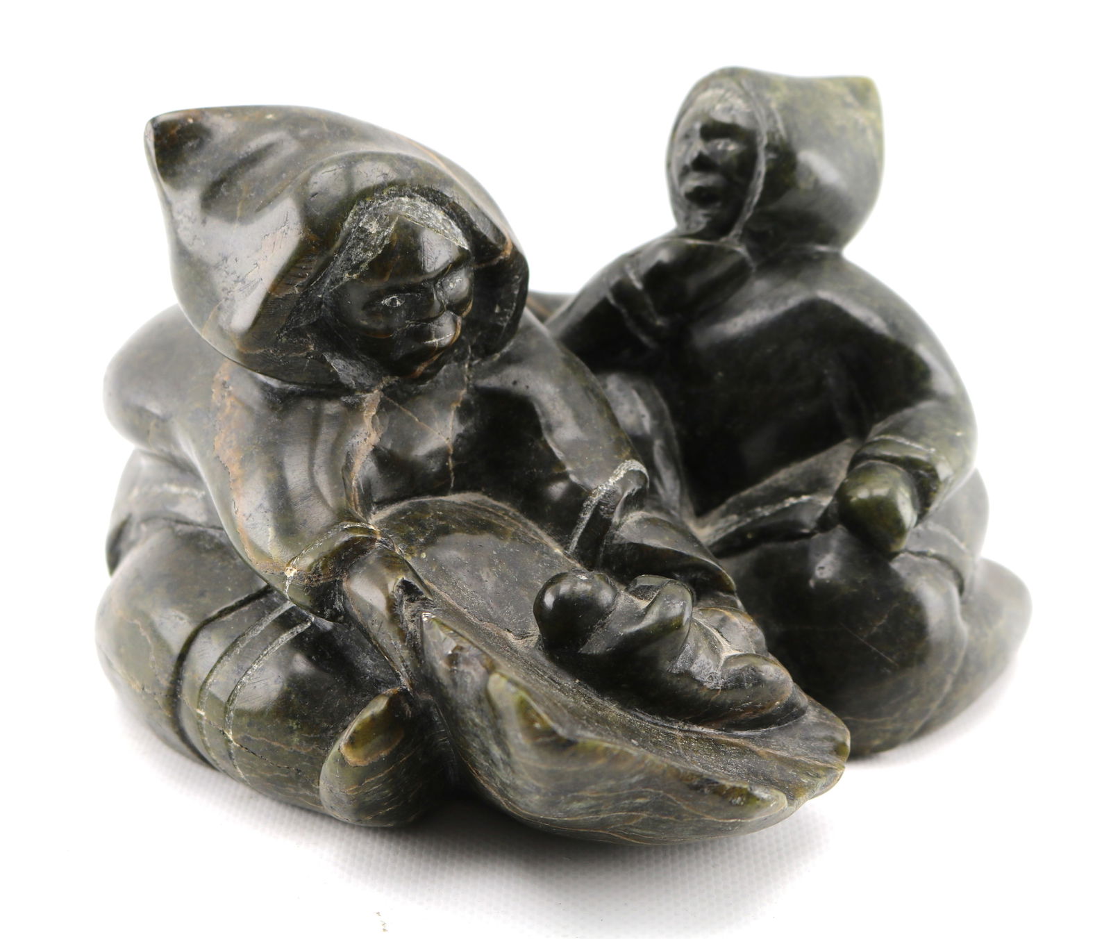 Davidee Mannumi Family Group Inuit Art Soapstone Sculpture (1 of 5)