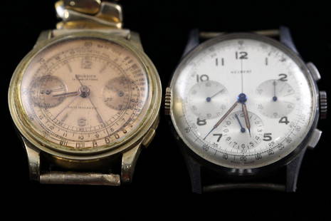 Coursier & Kelbert Chronograph Wristwatches: Lot consists of a Kelbert and a Coursier chronograph wristwatches.