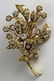 Victorian 18k YG & Diamond Floral Brooch