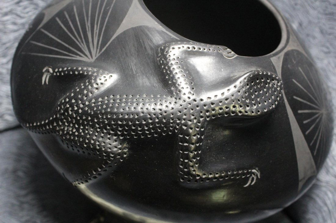 Jesus Quezada Blackware Pottery Vase (1 of 4)