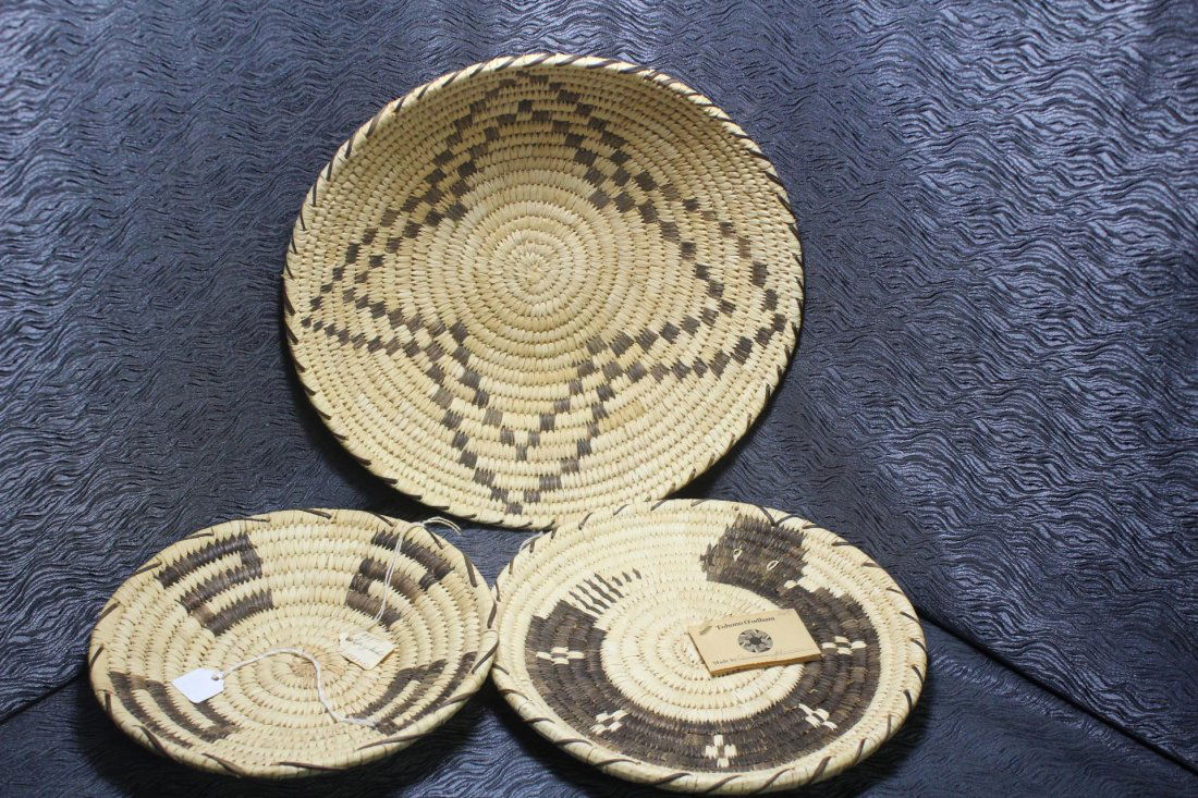 3 Native American Woven Trays (1 of 3)