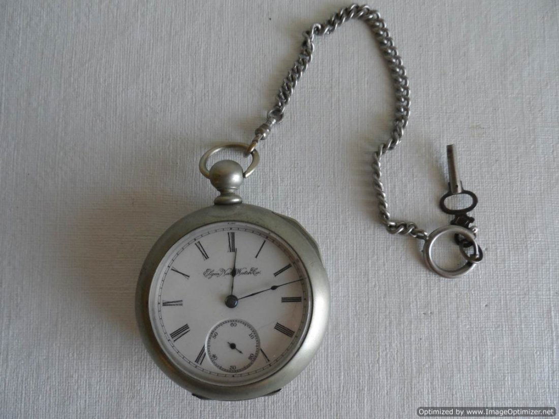 1894 Elgin Watch Co. Wind Up Pocket Watch (1 of 3)