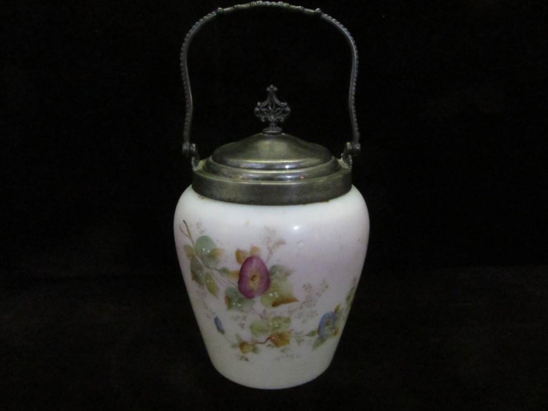 Hand Painted Victorian Bisquit Jar (1 of 1)