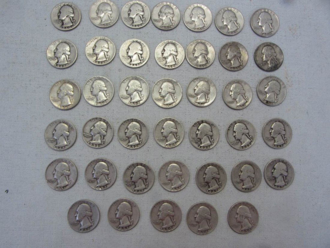 40's and 50's Quarters 90% Silver (1 of 2)