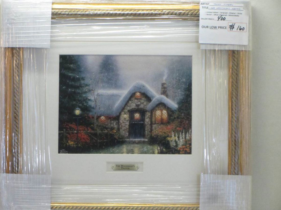Thomas Kinkade Lithograph "Woodsman's Thatch" (1 of 3)