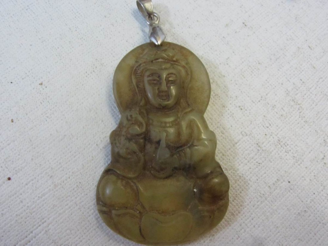 Carved Jade Buddha Pendant (1 of 2)