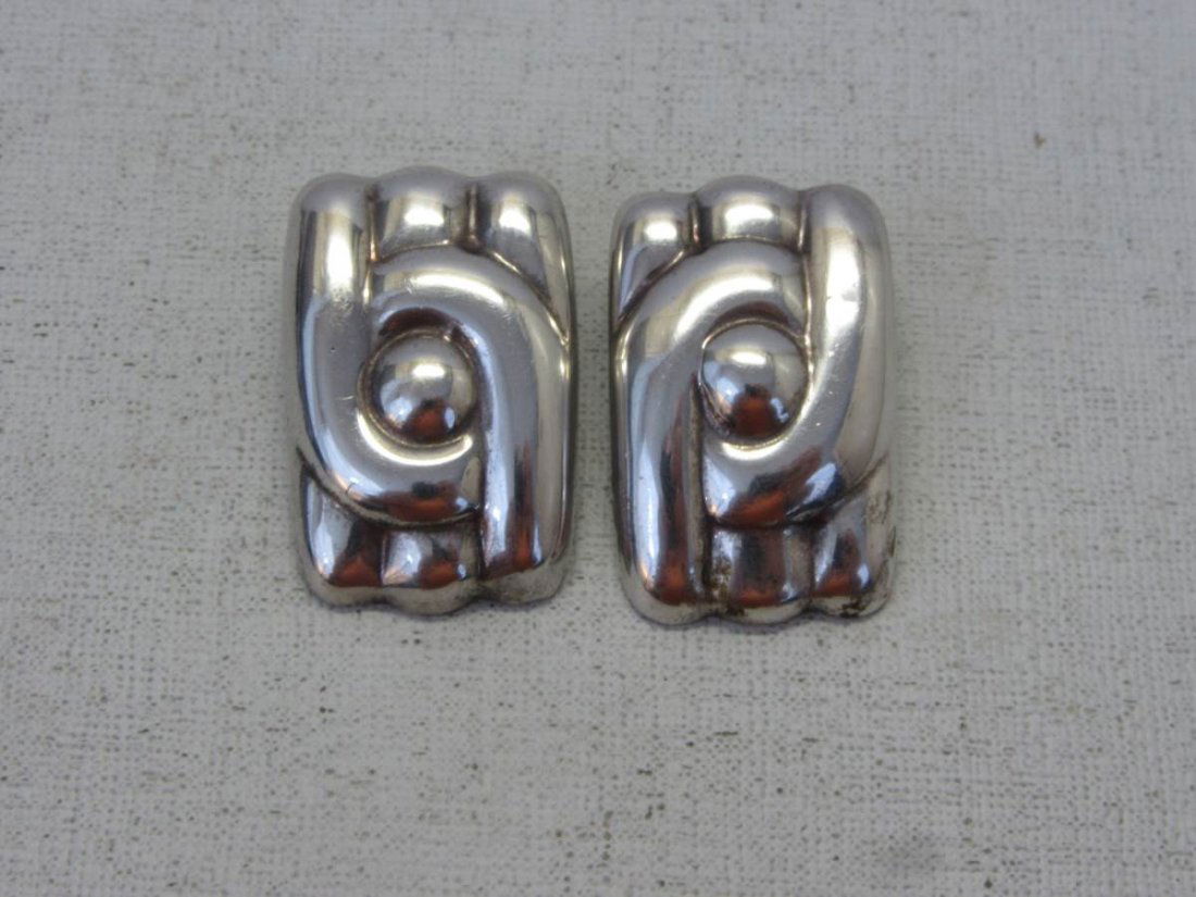 Pair of Designer Modernist Earrings (1 of 3)
