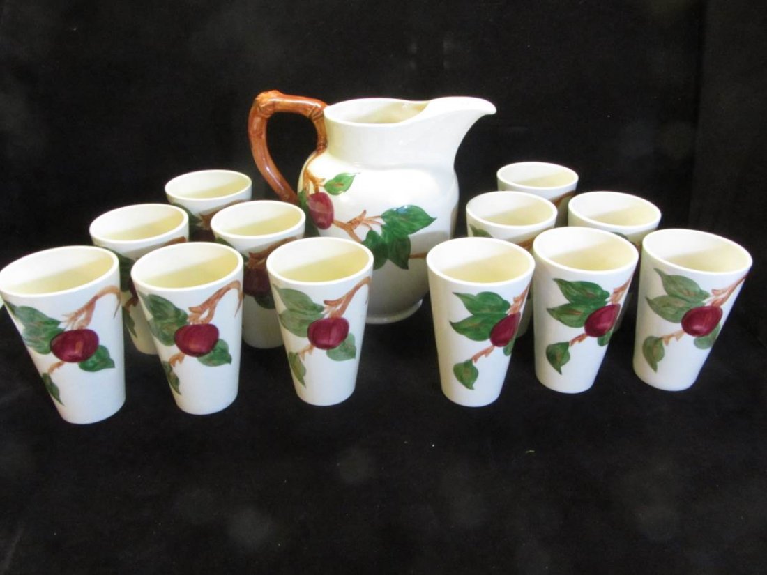 Rare Complete Franciscan Complete "Apple" Water Set (1 of 4)