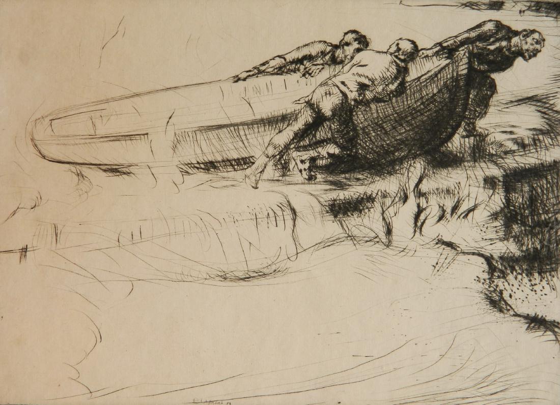 Edmund Blampied drypoint (1 of 4)