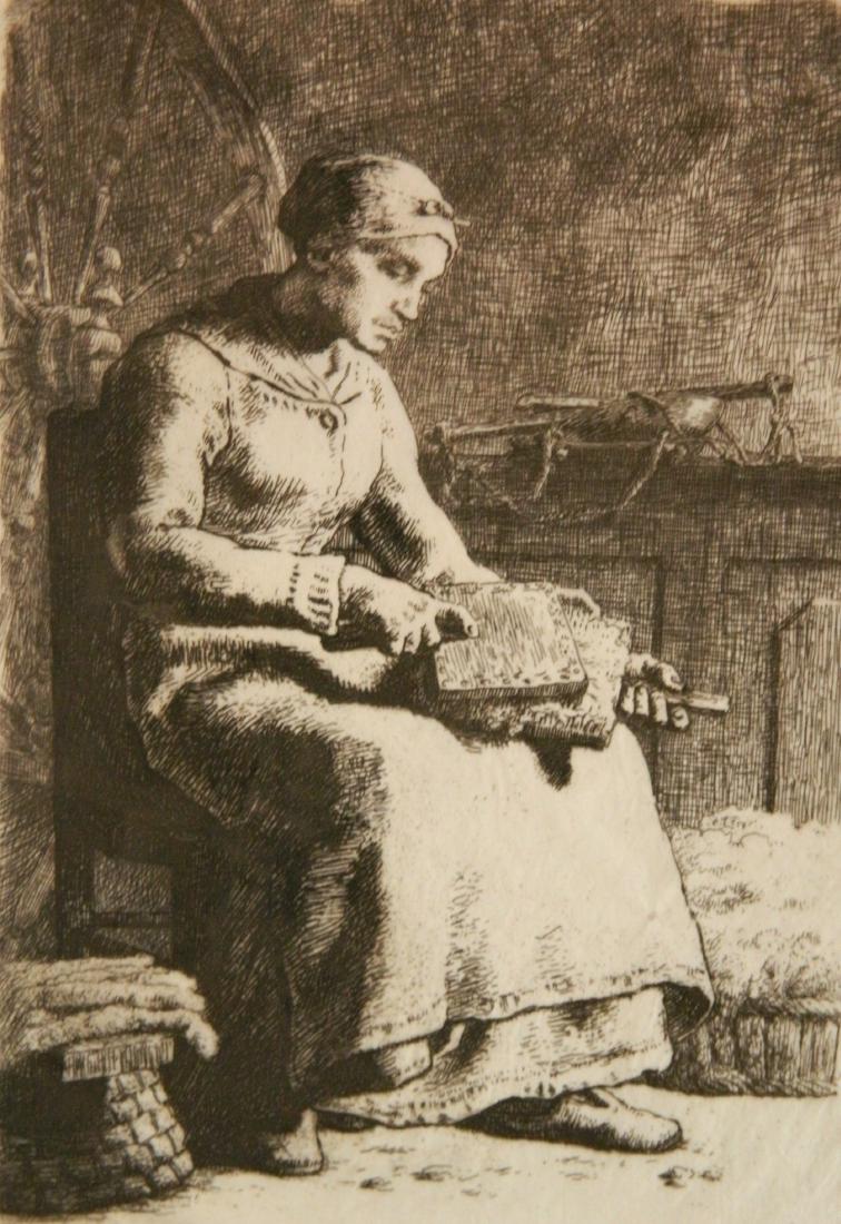 Jean Francois Millet etching (1 of 3)