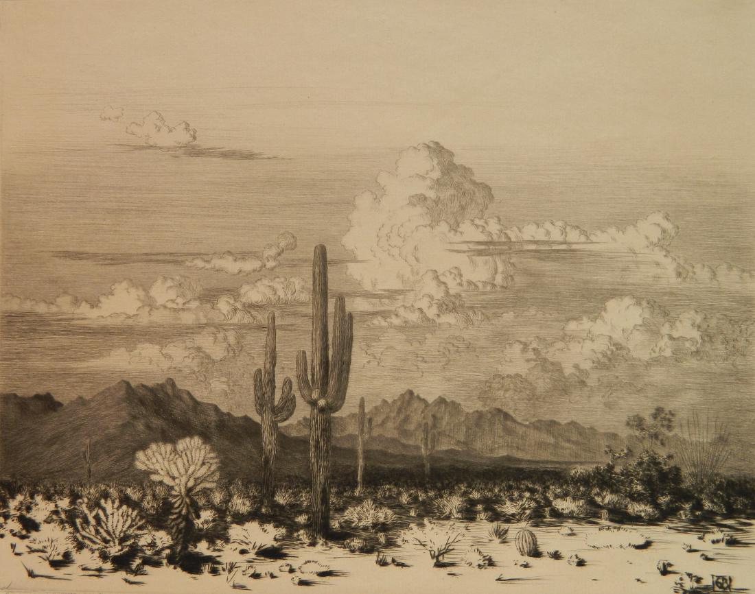 George Elbert Burr etching (1 of 4)