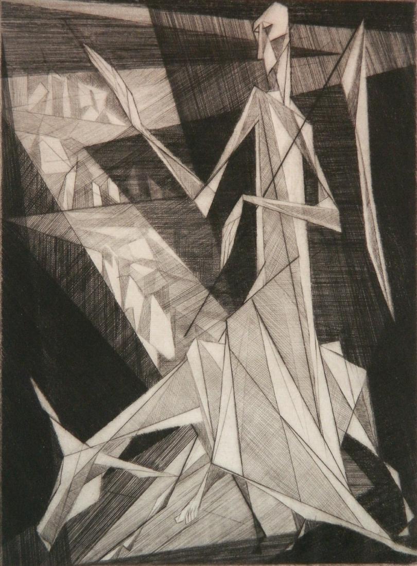 Isaac Friedlander etching (1 of 4)