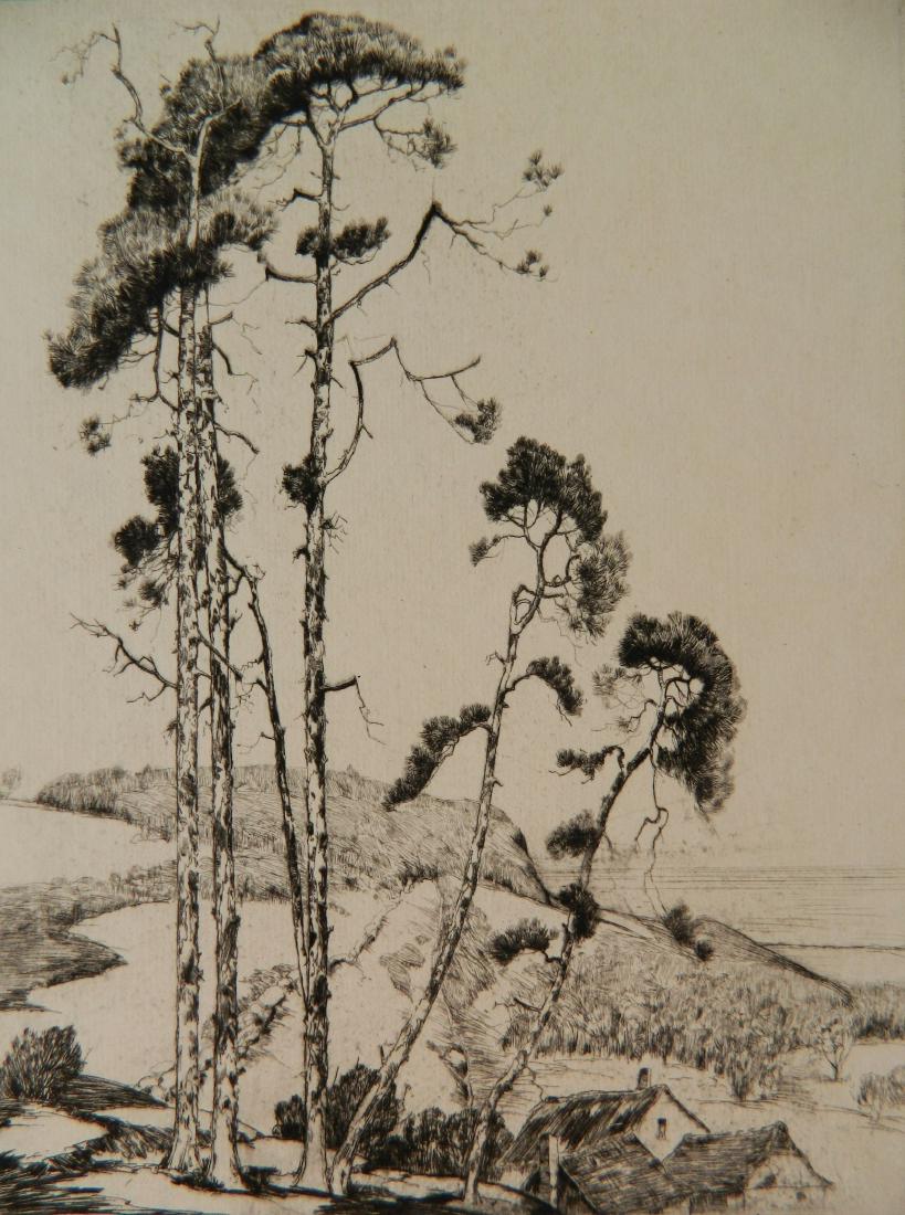 Alfred Hutty etching and drypoint (1 of 4)