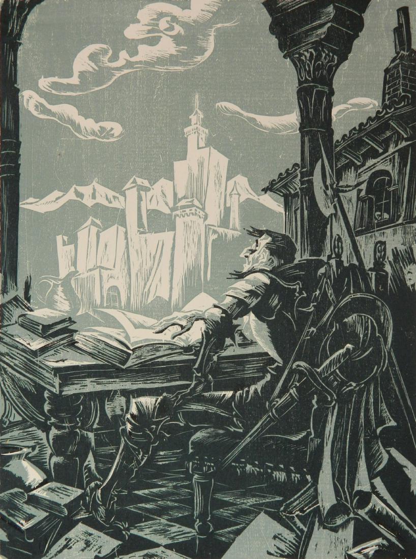 Hans Alexander Mueller chiaroscuro woodcut (1 of 4)