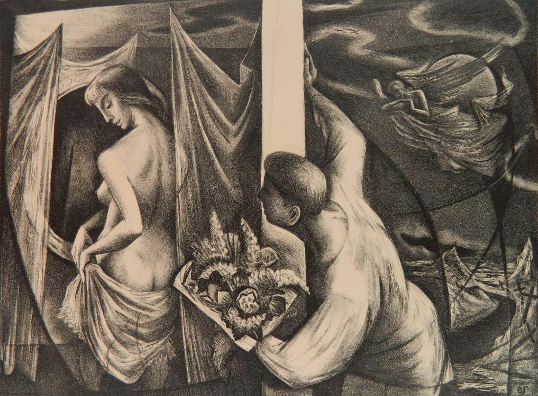 Benton M. Spruance lithograph (1 of 4)