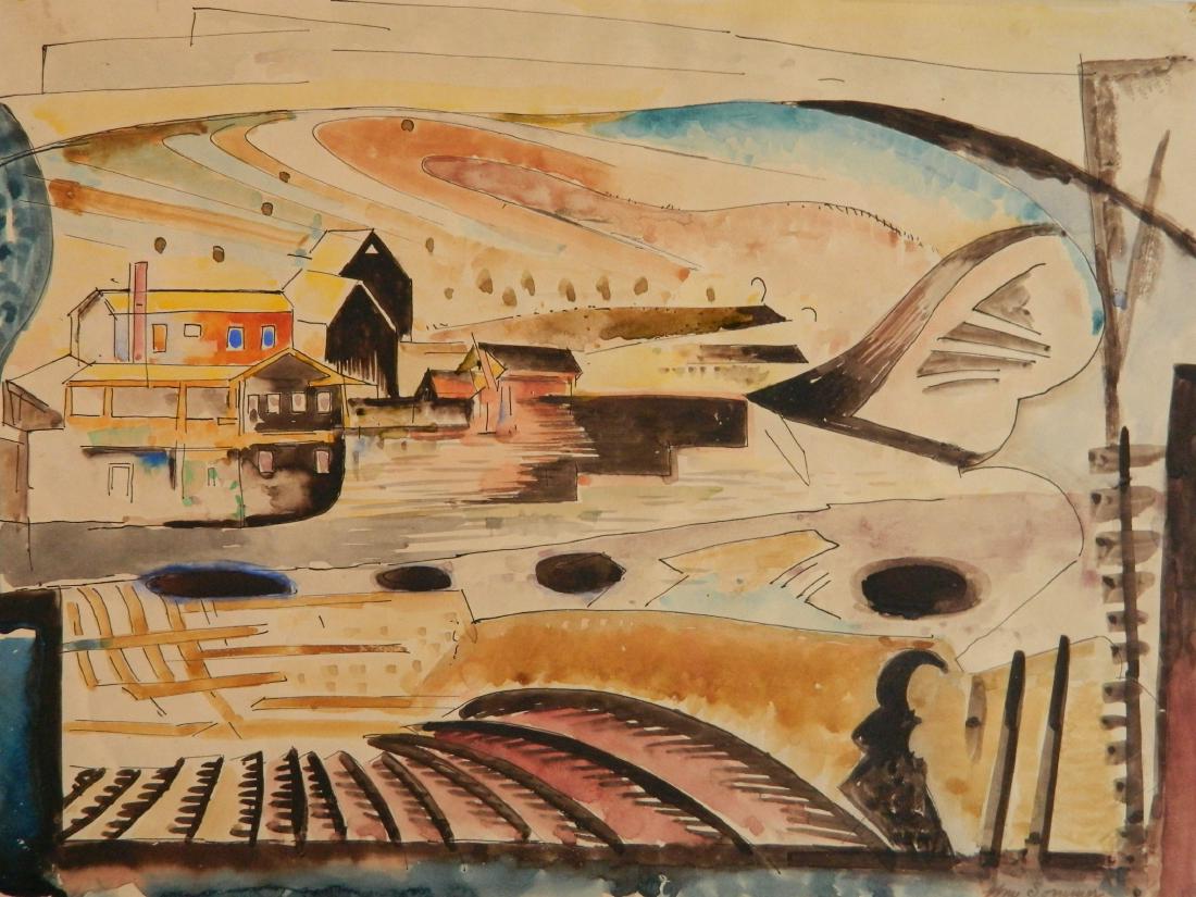 William Sommer watercolor (1 of 4)