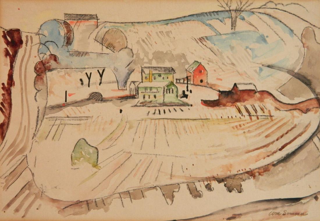William Sommer watercolor (1 of 4)